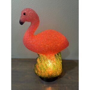 Flamingo Popcorn Plastic Table Desk Light Plug in Night Light 9.5"